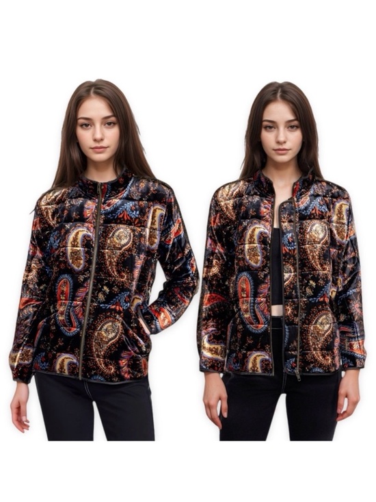 Johnny Was Dolman Quilted Velvet Jacket - Picture 16 of 16